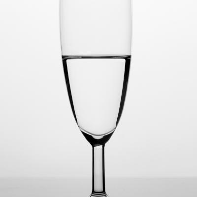 Glass on white